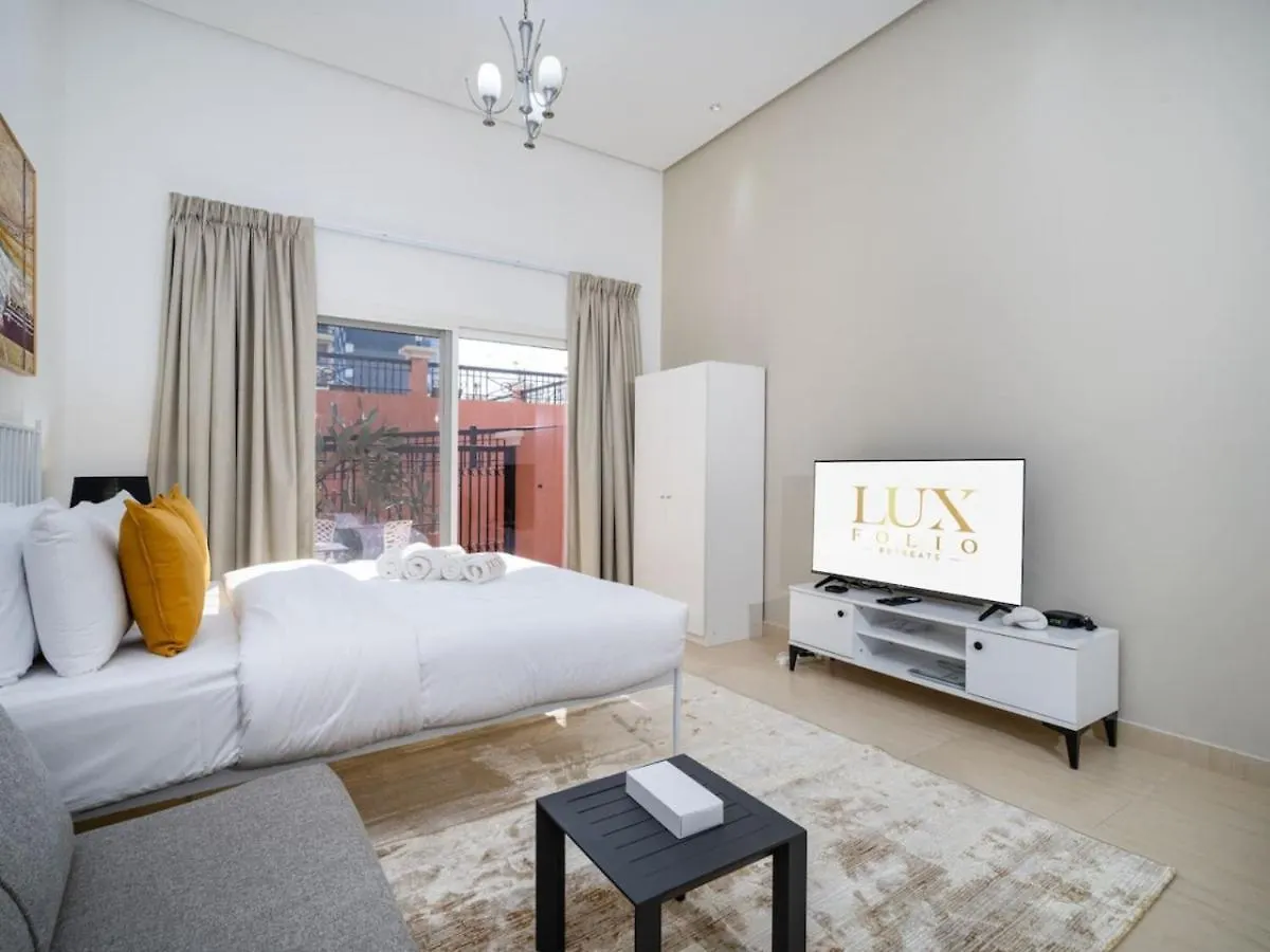 Apartment Chic Studio In Jvc Dubai With Spacious Terrace Balcony